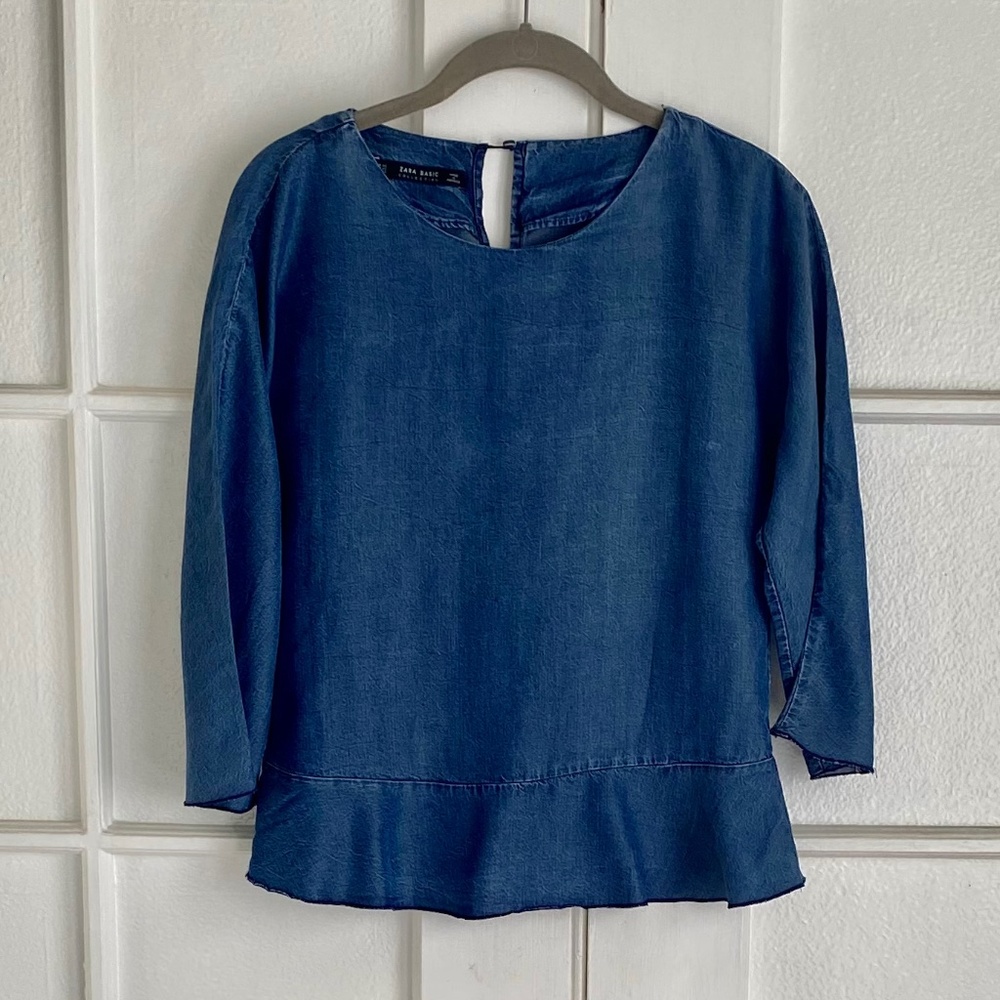 Women's Zara Chambray top size XS